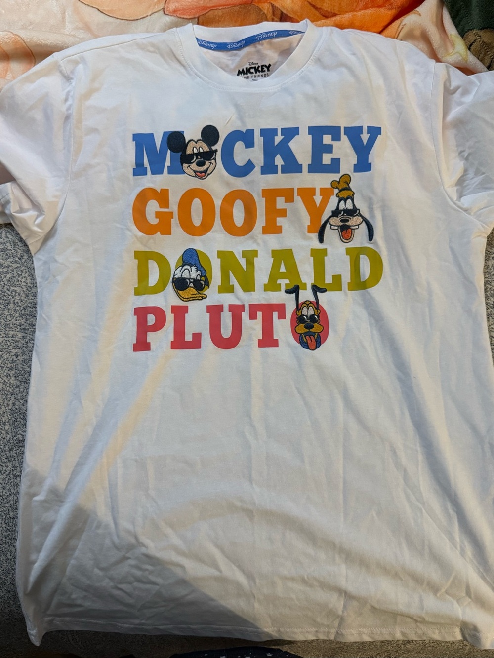 Disney Mickey & Friends Double-Sided Graphic T-Shirt Size M NWOT